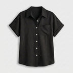 Rivaclo | Women's Short Sleeve Button-Up Shirt – Style with Pocket Detail