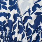 Rivaclo | Femme Robe à Motif Col V – Style Midi