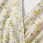 Rivaclo | Femme Robe Florale Taille Nouée – Style Midi à Col V