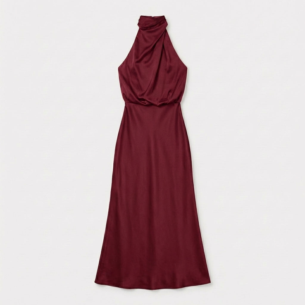 Rivaclo | Femme Robe Sans Manches Col Haut – Silhouette Maxi