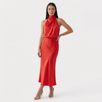 Rivaclo | Femme Robe Sans Manches Col Haut – Silhouette Maxi