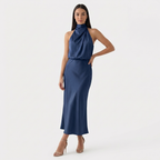 Rivaclo | Femme Robe Sans Manches Col Haut – Silhouette Maxi