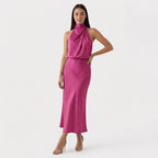 Rivaclo | Femme Robe Sans Manches Col Haut – Silhouette Maxi