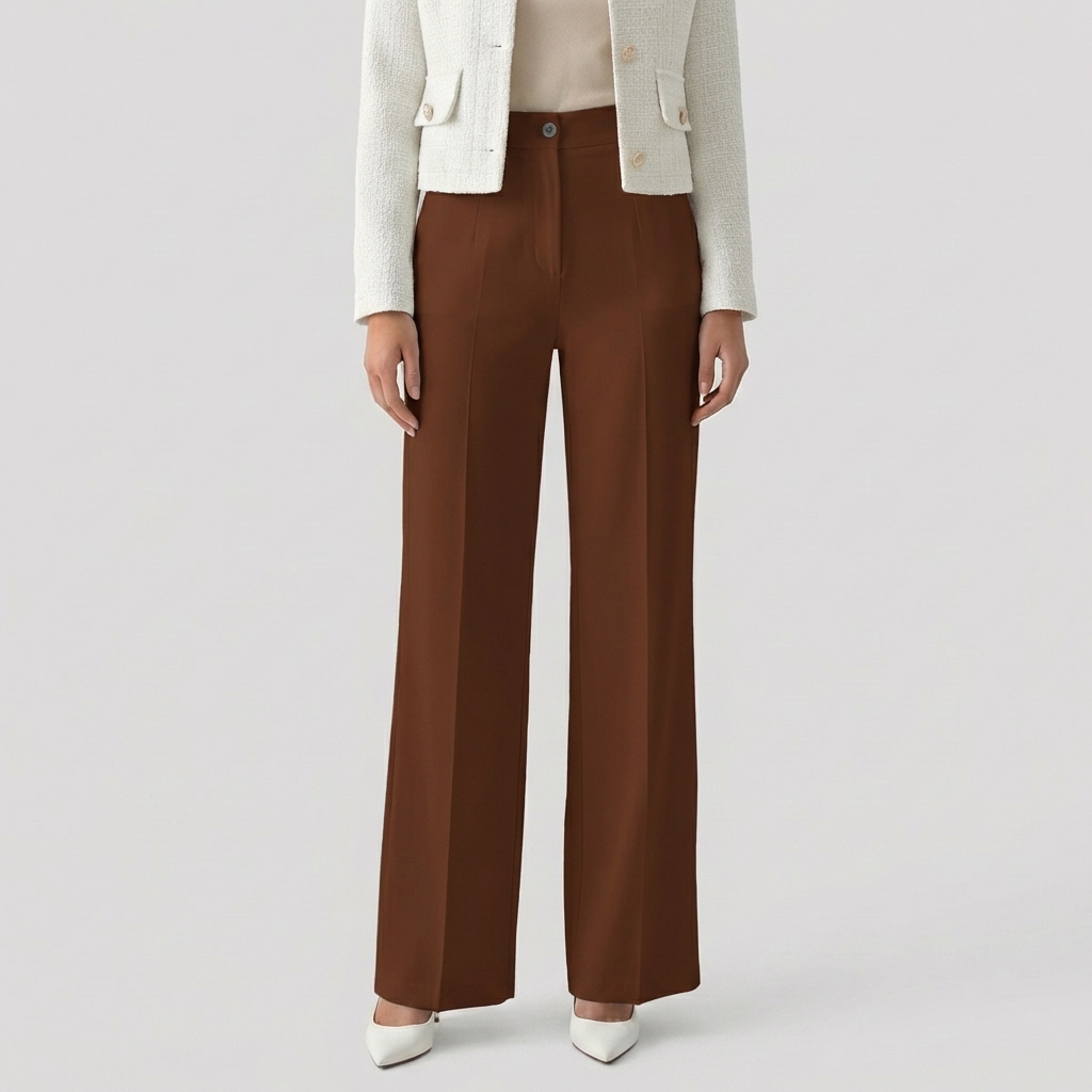 Rivaclo | Women's High-Waisted Straight Leg Pants – Clean Fitted Cut