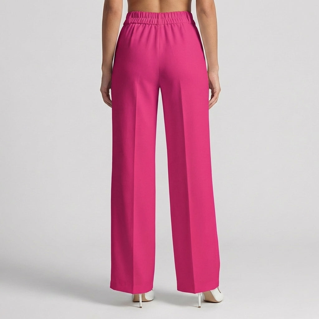 Rivaclo | Women's High-Waisted Straight Leg Pants – Clean Fitted Cut