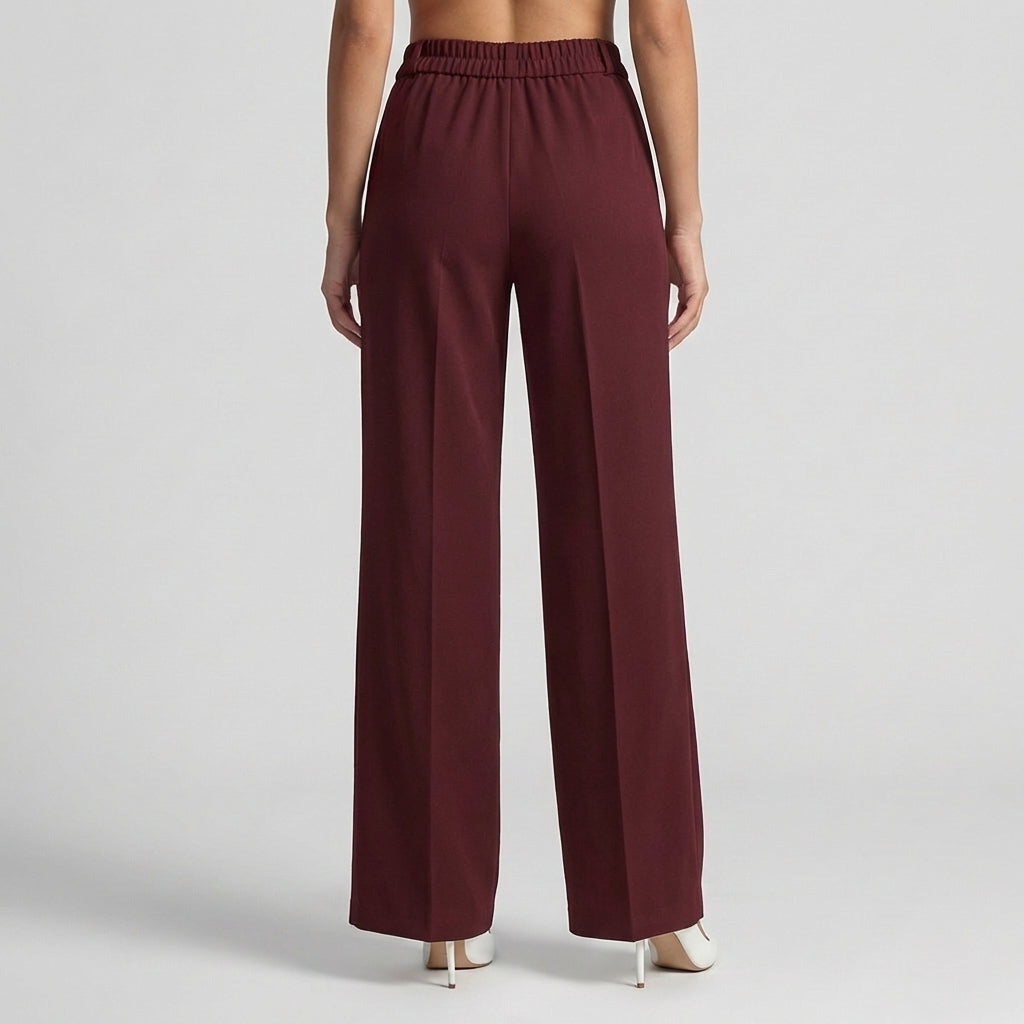 Rivaclo | Women's High-Waisted Straight Leg Pants – Clean Fitted Cut