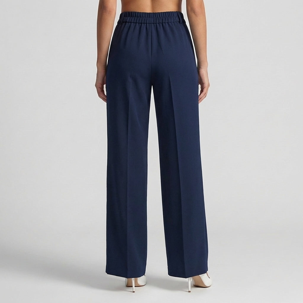 Rivaclo | Women's High-Waisted Straight Leg Pants – Clean Fitted Cut