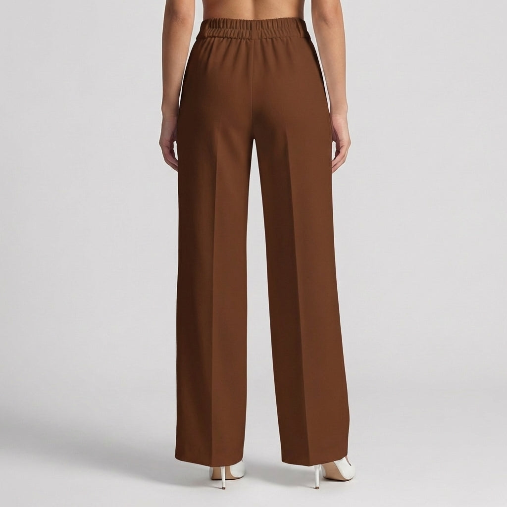 Rivaclo | Women's High-Waisted Straight Leg Pants – Clean Fitted Cut