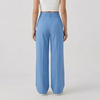 Rivaclo | Women's High-Waisted Wide Leg Pants – Loose Fit