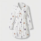 Rivaclo | Femme Robe Chemise Imprimée – Style Mini à Col Classique