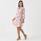 Rivaclo | Femme Robe Chemise Imprimée – Style Mini à Col Classique