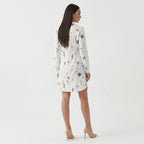 Rivaclo | Femme Robe Chemise Imprimée – Style Mini à Col Classique