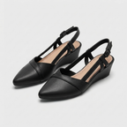 Rivaclo | Women's Pointed Toe Slingback Flats – Low Heel Design