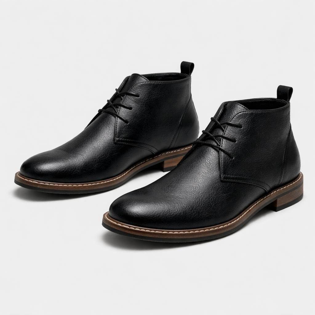 Rivaclo | Bottines Chukka Homme en Cuir – Style Rétro à Lacets