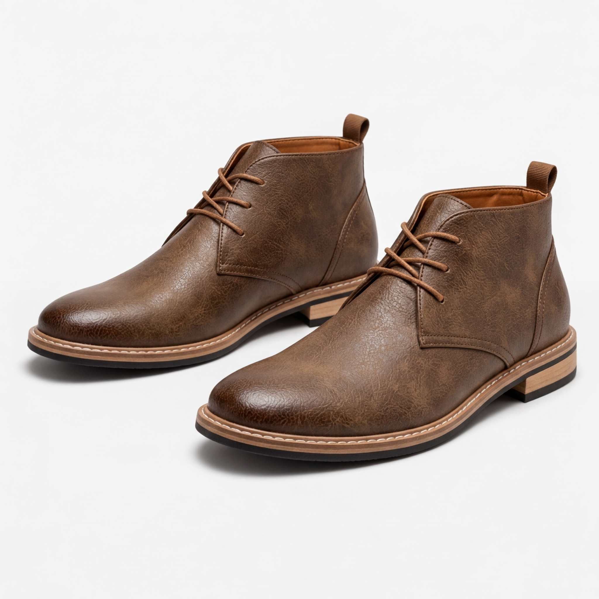 Rivaclo | Bottines Chukka Homme en Cuir – Style Rétro à Lacets