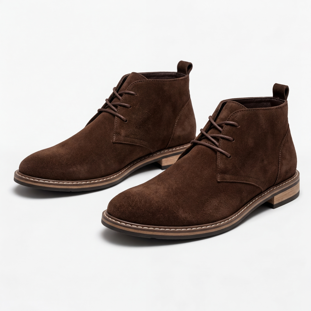 Rivaclo | Bottines Chukka Homme en Cuir – Style Rétro à Lacets