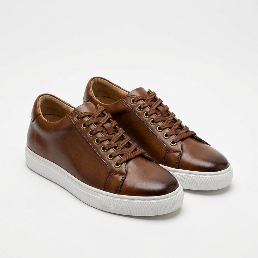 Rivaclo | Homme Baskets Basses à Lacets – Finition Minimaliste Élancée