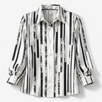 Rivaclo | Women's Long Sleeve Striped Shirt – Classic Collar