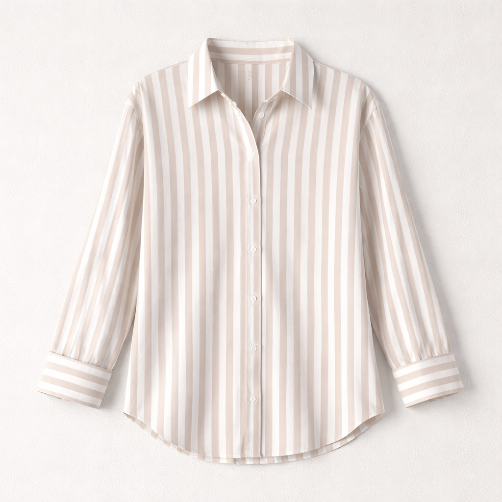 Rivaclo | Women's Long Sleeve Striped Shirt – Classic Collar