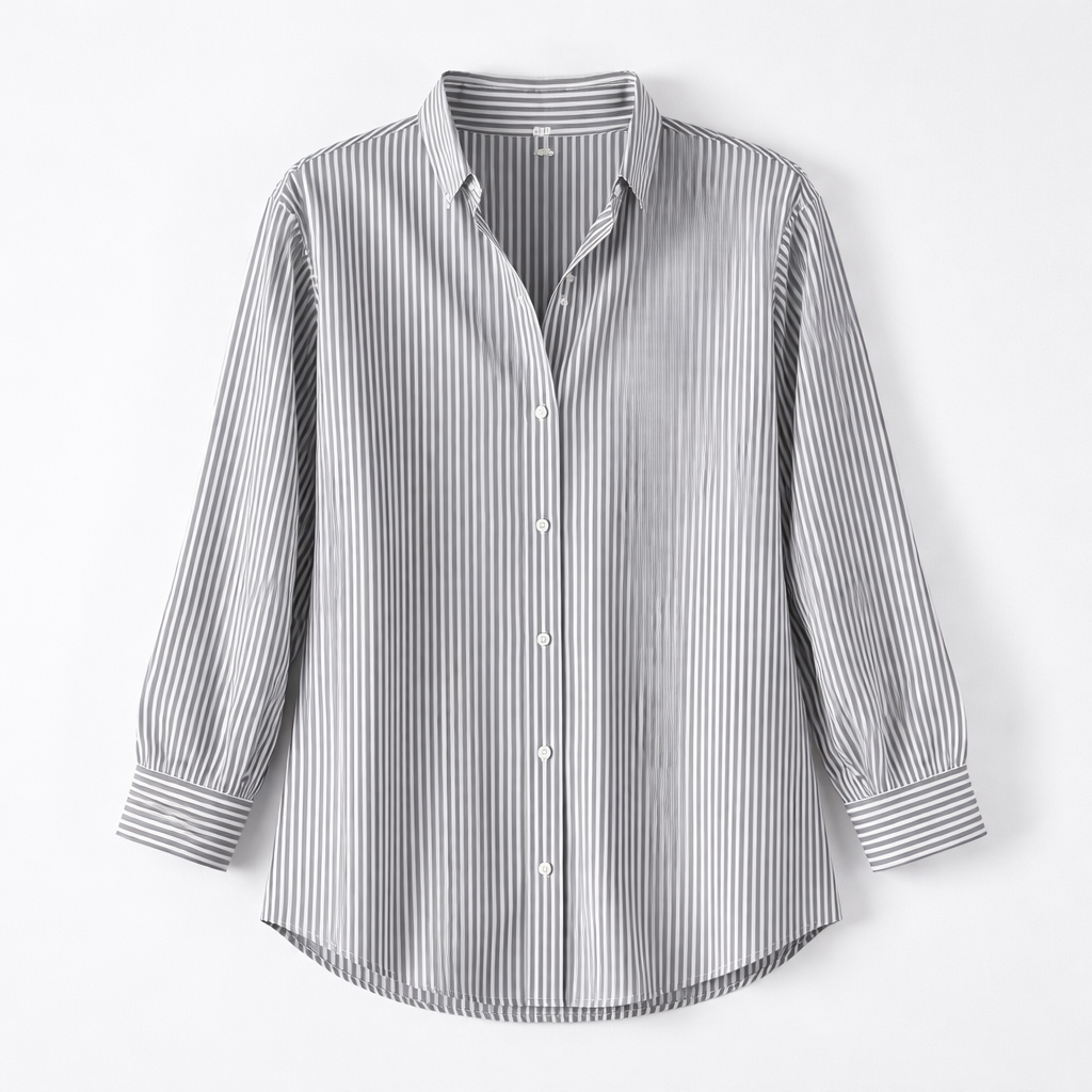 Rivaclo | Women's Long Sleeve Striped Shirt – Classic Collar