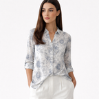 Rivaclo | Women's Long Sleeve Striped Shirt – Classic Collar