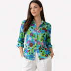 Rivaclo | Women's Long Sleeve Striped Shirt – Classic Collar