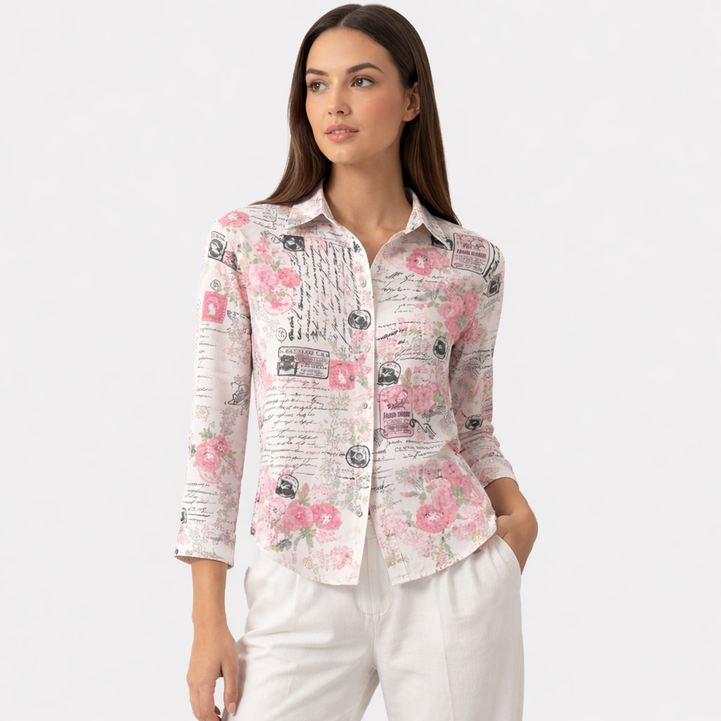 Rivaclo | Women's Long Sleeve Striped Shirt – Classic Collar