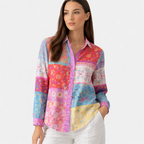 Rivaclo | Women's Long Sleeve Striped Shirt – Classic Collar