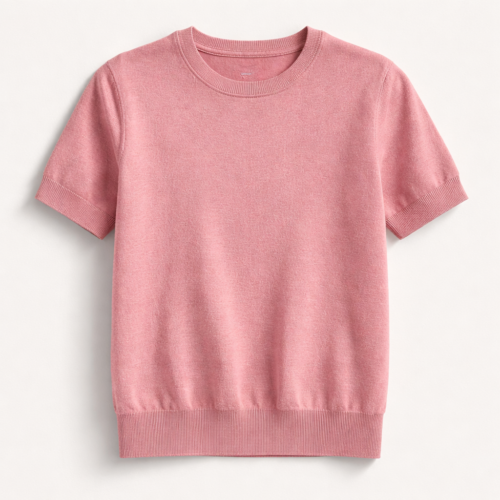 Rivaclo | Women's Fitted Short Sleeve Round Neck Top – Clean Design