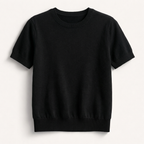Rivaclo | Women's Fitted Short Sleeve Round Neck Top – Clean Design