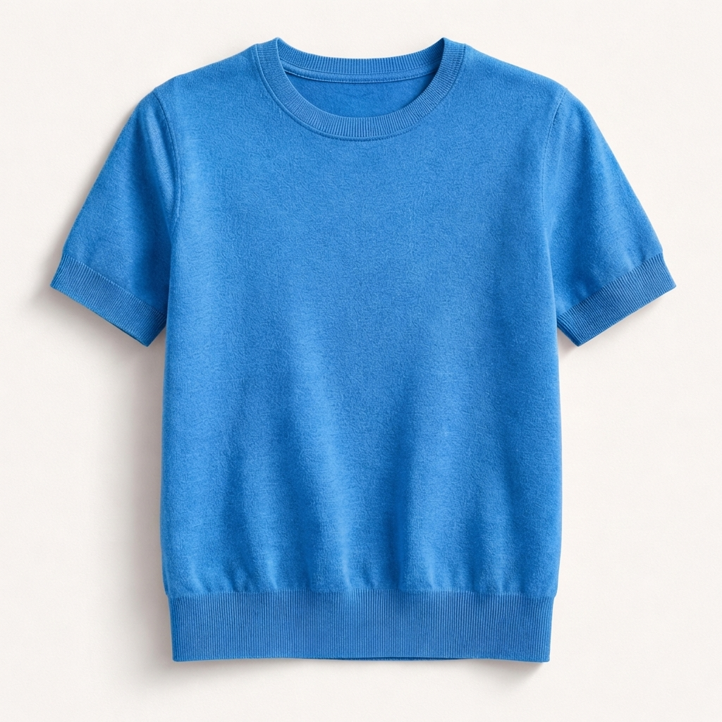 Rivaclo | Women's Fitted Short Sleeve Round Neck Top – Clean Design
