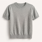 Rivaclo | Women's Fitted Short Sleeve Round Neck Top – Clean Design