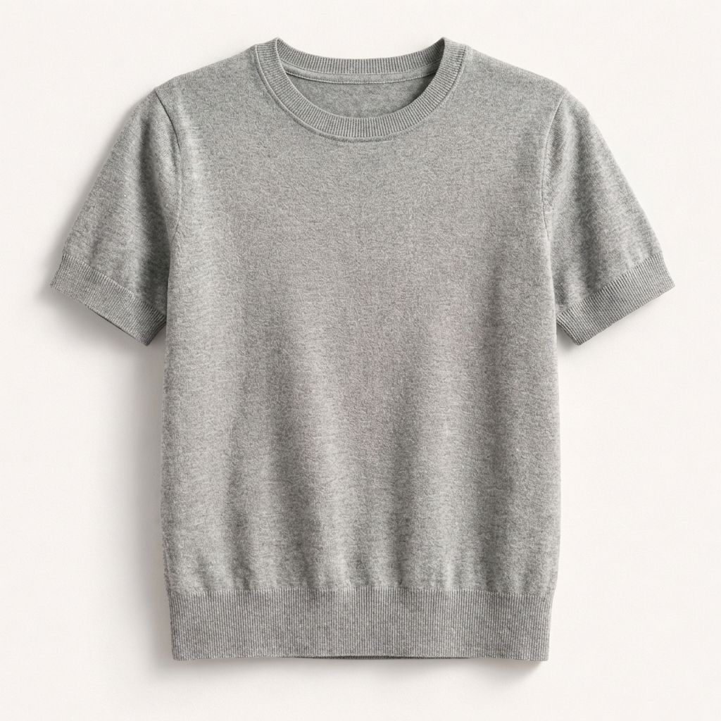Rivaclo | Women's Fitted Short Sleeve Round Neck Top – Clean Design