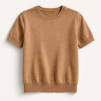 Rivaclo | Women's Fitted Short Sleeve Round Neck Top – Clean Design