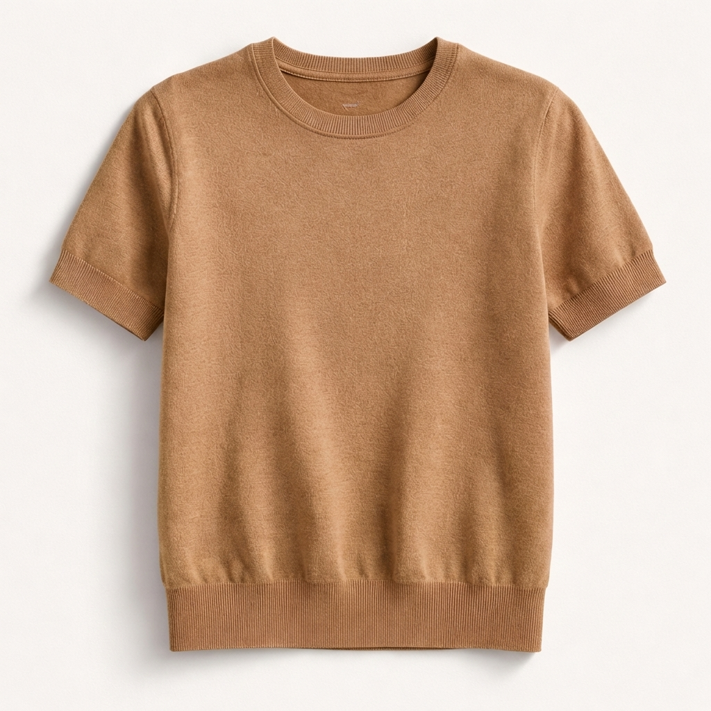 Rivaclo | Women's Fitted Short Sleeve Round Neck Top – Clean Design