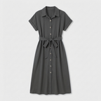 Rivaclo | Femme Robe Chemise Boutonnée Col Classique – Style Midi