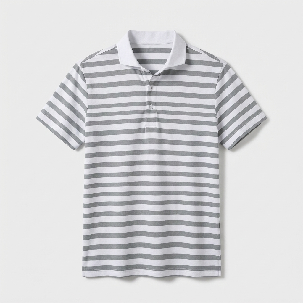 Rivaclo | Men's Striped Polo – Short Sleeves with Classic Collar