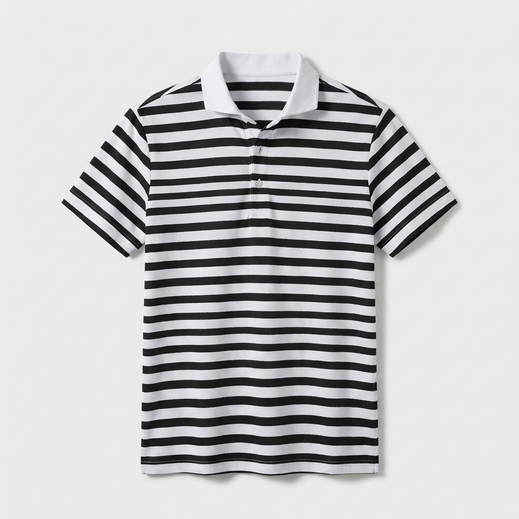 Rivaclo | Men's Striped Polo – Short Sleeves with Classic Collar