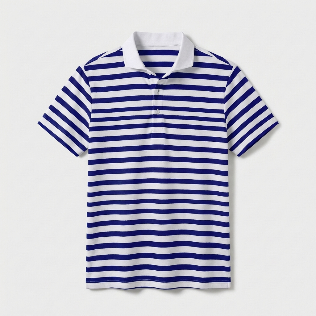 Rivaclo | Men's Striped Polo – Short Sleeves with Classic Collar