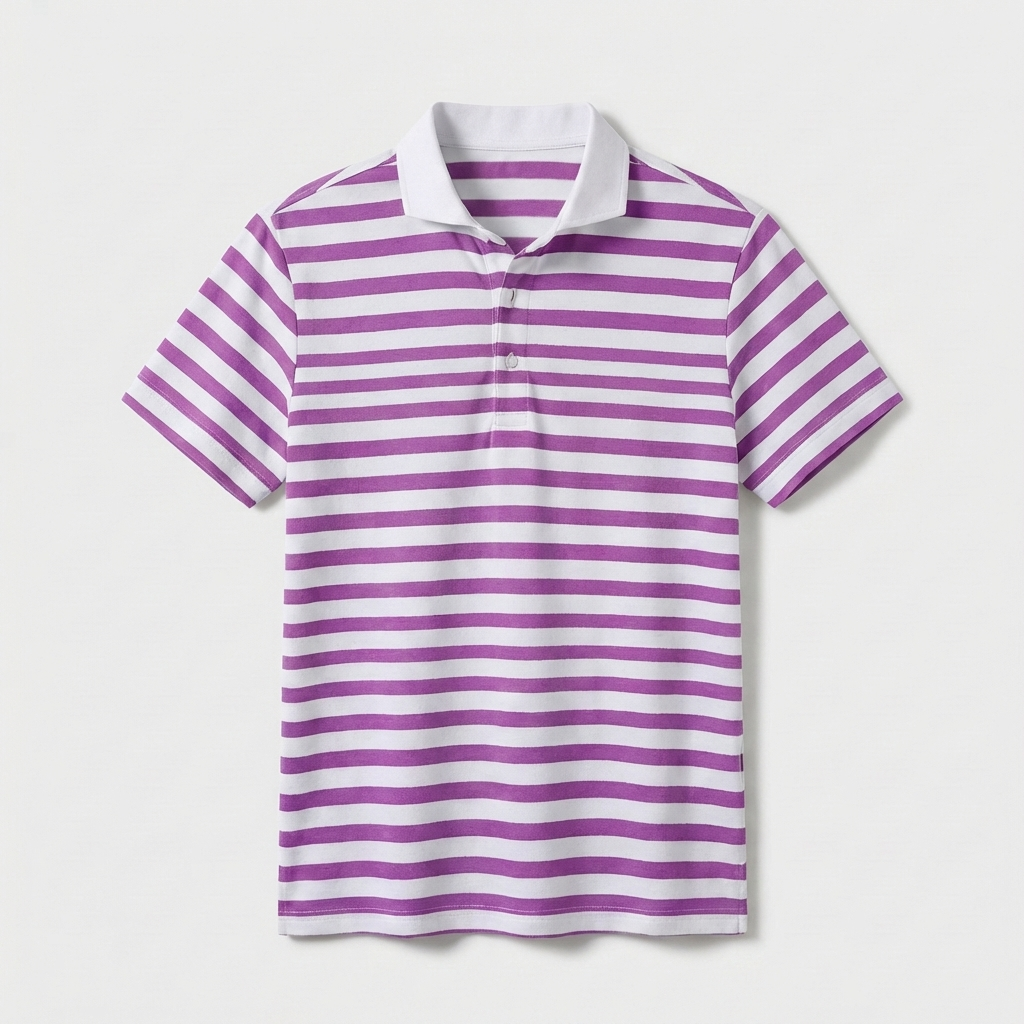 Rivaclo | Men's Striped Polo – Short Sleeves with Classic Collar