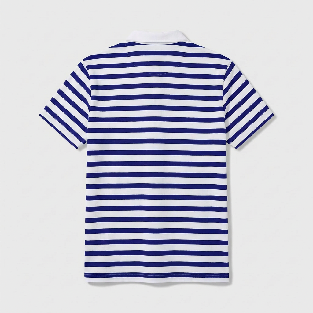Rivaclo | Men's Striped Polo – Short Sleeves with Classic Collar