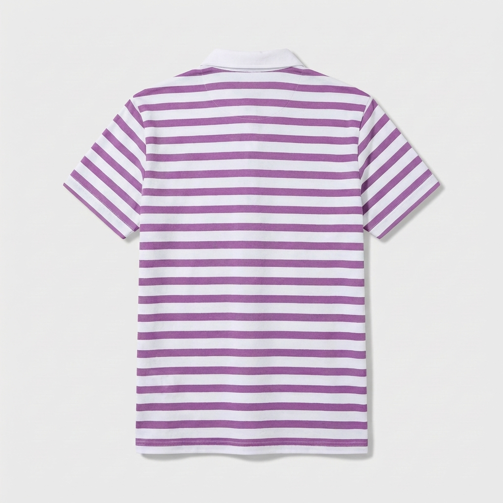 Rivaclo | Men's Striped Polo – Short Sleeves with Classic Collar