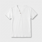 Rivaclo | Homme t-shirt Henley – coupe slim manches courtes
