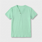 Rivaclo | Homme t-shirt Henley – coupe slim manches courtes