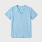Rivaclo | Homme t-shirt Henley – coupe slim manches courtes