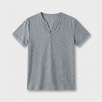 Rivaclo | Homme t-shirt Henley – coupe slim manches courtes