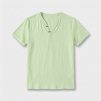 Rivaclo | Homme t-shirt Henley – coupe slim manches courtes