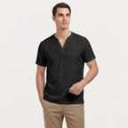 Rivaclo | Homme t-shirt Henley – coupe slim manches courtes