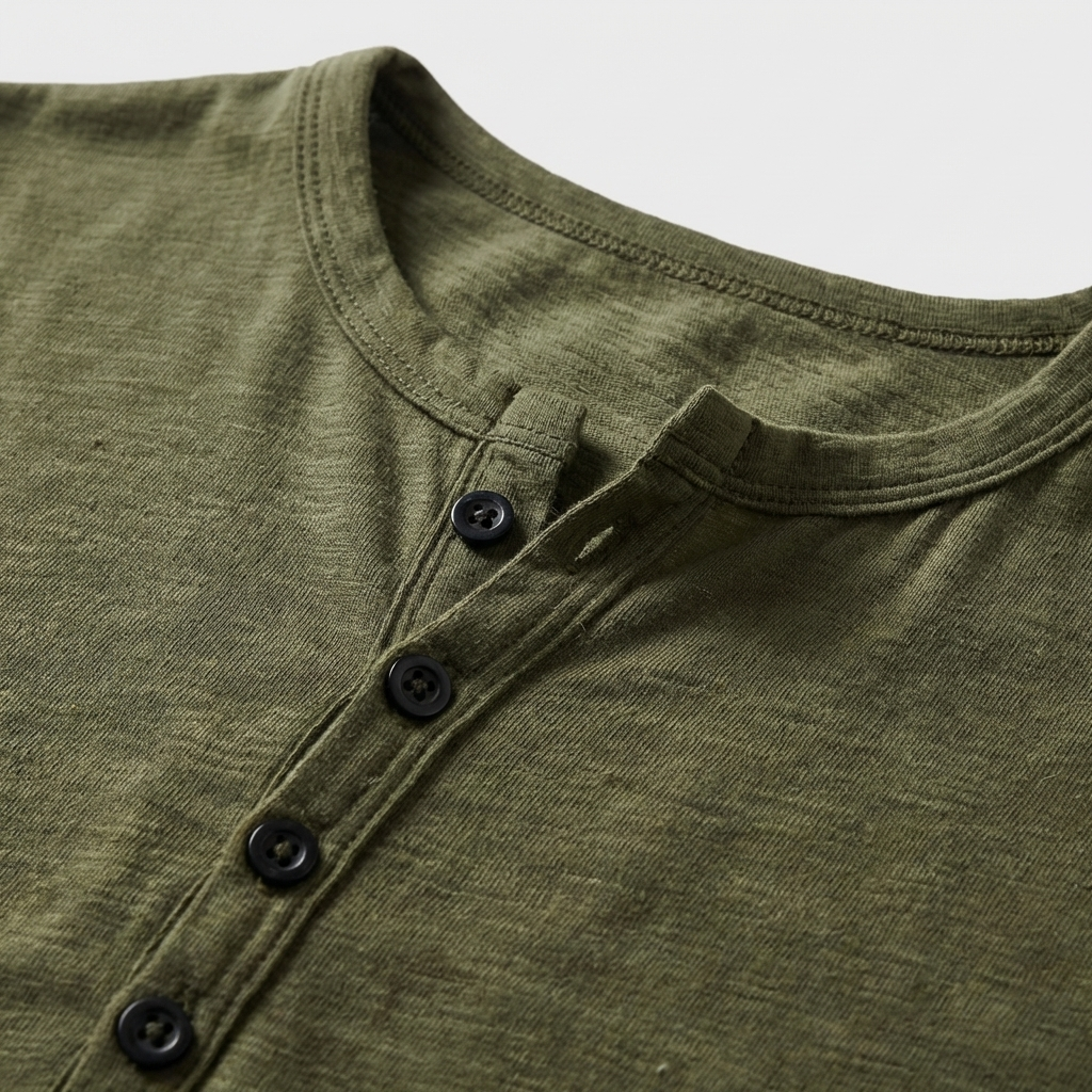 Rivaclo | Men's Long Sleeve T-Shirt – Buttoned Collar Slim Fit