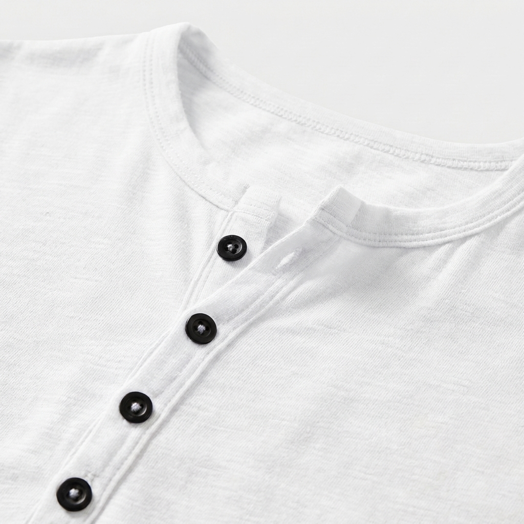 Rivaclo | Men's Long Sleeve T-Shirt – Buttoned Collar Slim Fit
